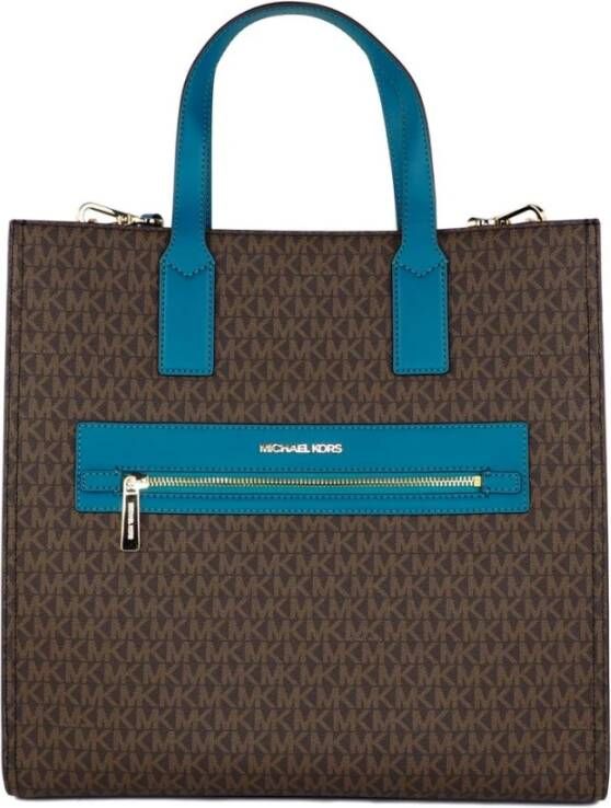 Michael Kors Kenly Large North South Tote Handbag(Lagoon), Bruin, Dames