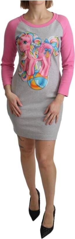 Moschino Gray My Little Pony Top Sweater Dress , Grijs, Dames