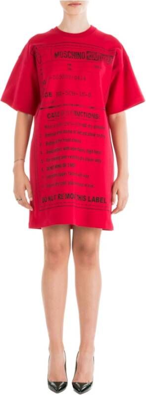 Moschino Care Instructions Mini dress , Rood, Dames