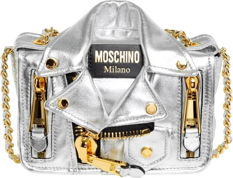 Moschino Biker Shoulder bag , Grijs, Dames