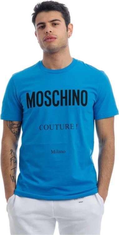Moschino T shirts print Blauw Heren