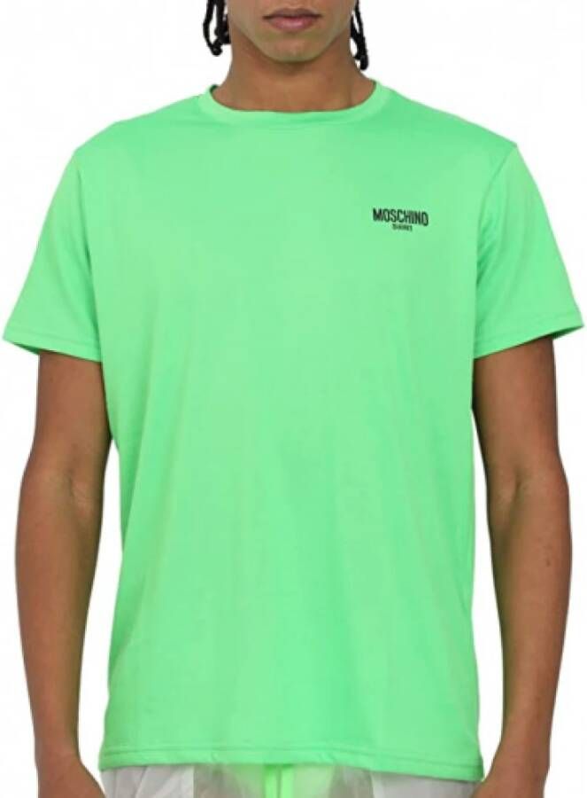 Moschino T Shirts , Groen, Heren