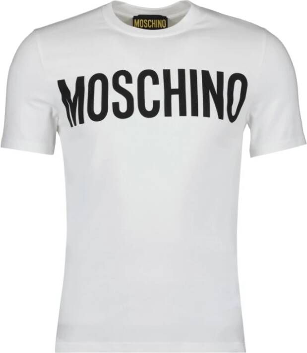 Moschino T shirts and Polos White , Wit, Heren