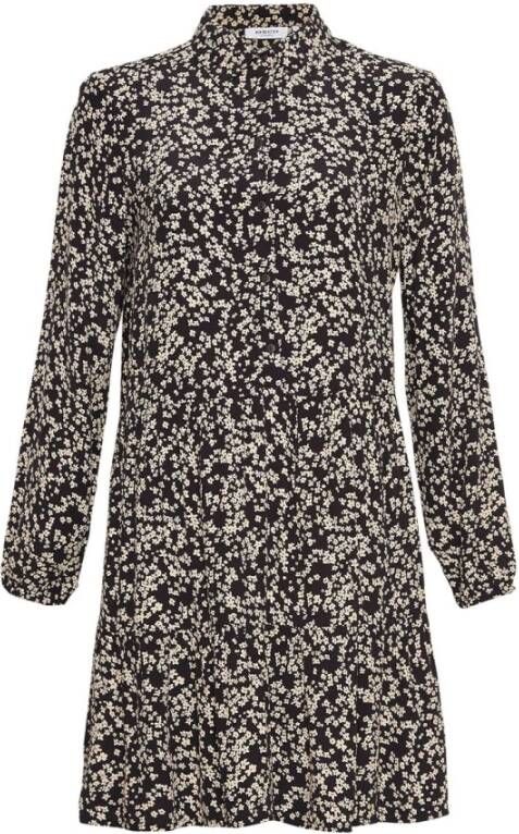 MSCH Copenhagen gebloemde jurk Lillis Morocco zwart/beige