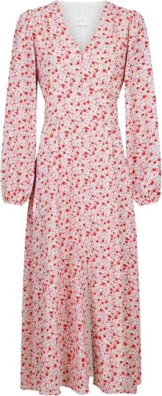Neo Noir Rode Midi Jurk Timma Sweet Floral Dress