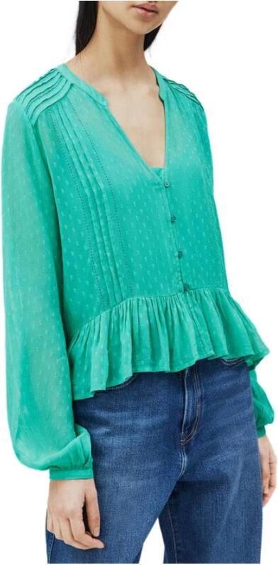 Pepe Jeans Korte mouwen Blouses Groen Dames