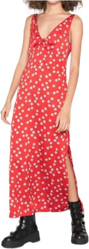 Pepe Jeans Nain bloemenprint lingerie jurk , Rood, Dames