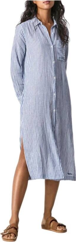 Pepe Jeans Kleedjes Blauw Dames