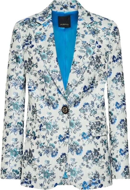 pinko Bloemenprint blazer , Blauw, Dames