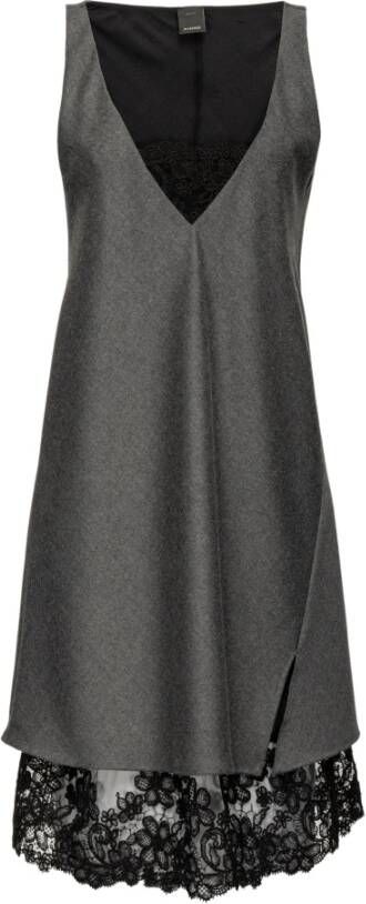 pinko Alina Flanel jurk , Grijs, Dames