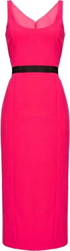 pinko Oliva Abito Poly Crepe , Roze, Dames