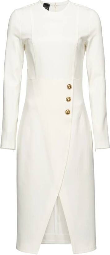 pinko Altea Abito Punto Stoffa , Wit, Dames