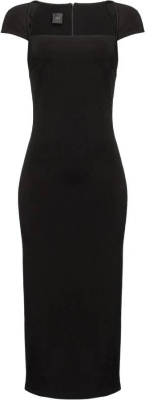 pinko Lange, gewoon, nauwsluitende jurk , Zwart, Dames
