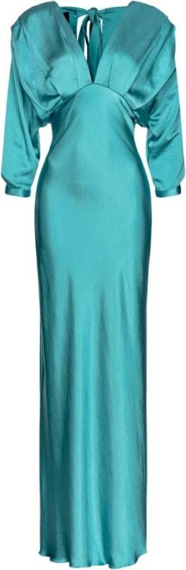 pinko Amara Abito Raso Martellato , Blauw, Dames
