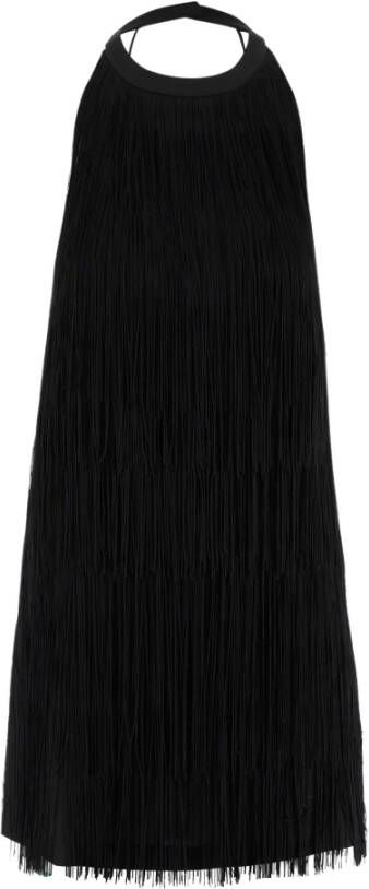 pinko Jamaica Abito Frange + Crepe DE Chine , Roze, Dames