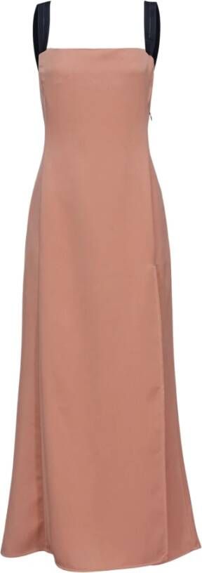 pinko Macadamia satijnen jurk , Beige, Dames