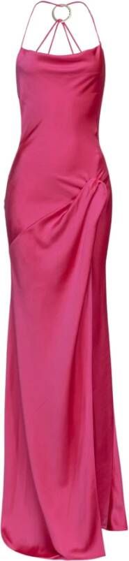 pinko Fiji Abito Raso Stretch , Paars, Dames