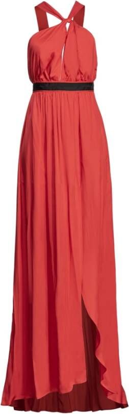 pinko Anguria viscose satijnen jurk , Rood, Dames