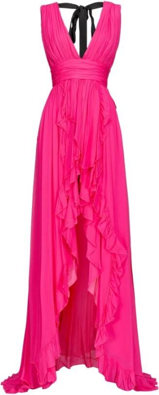 pinko Kiwi Georgette jurk , Roze, Dames