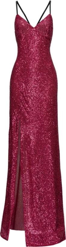 pinko Formtera Abito Full Paillettes , Roze, Dames
