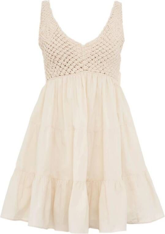 pinko Korte jurk met maxi boog , Beige, Dames