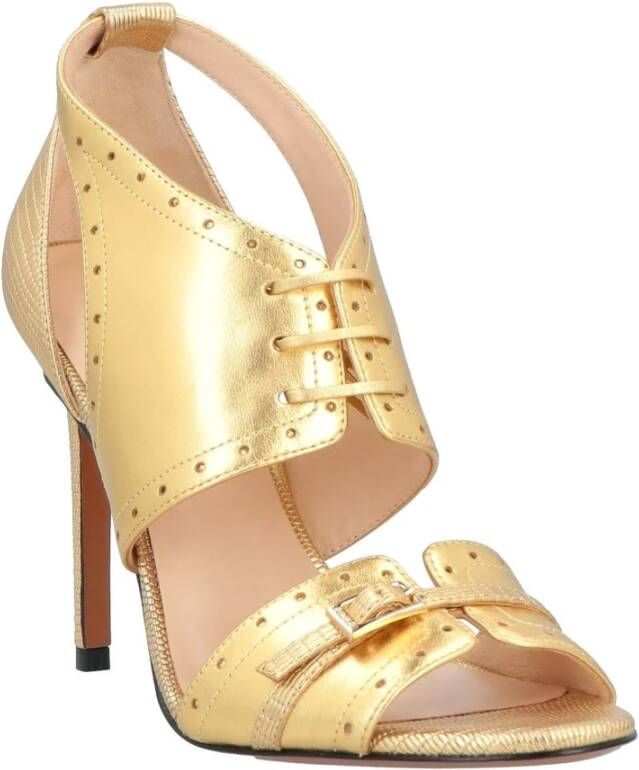 pinko dames sandalen in goud , Geel, Dames