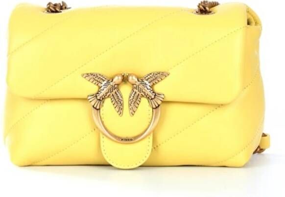 pinko love mini puff maxi quilt bag , Geel, Dames