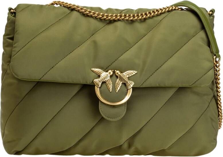 pinko Classic Love Bag Puff Maxi Quilt , Groen, Dames