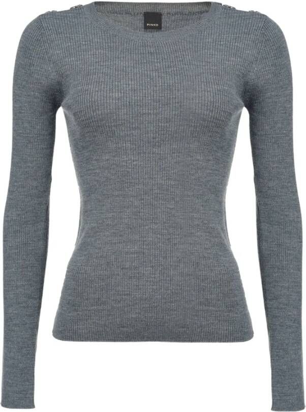 pinko Terlaner Costina Shirt , Grijs, Dames