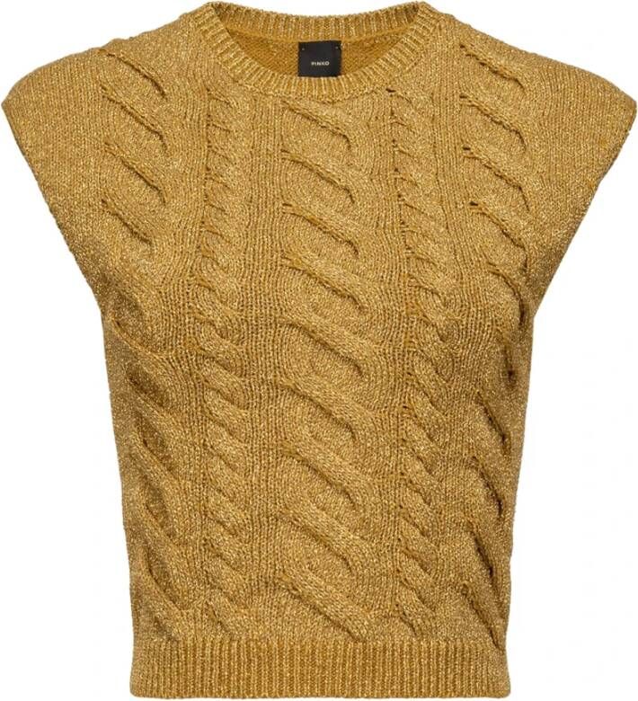pinko Mouwloos gebreide kleding , Bruin, Dames