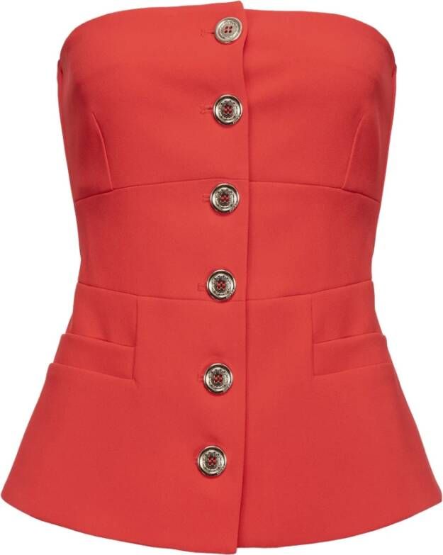 pinko Tucuman TOP Crepe Stretch , Rood, Dames