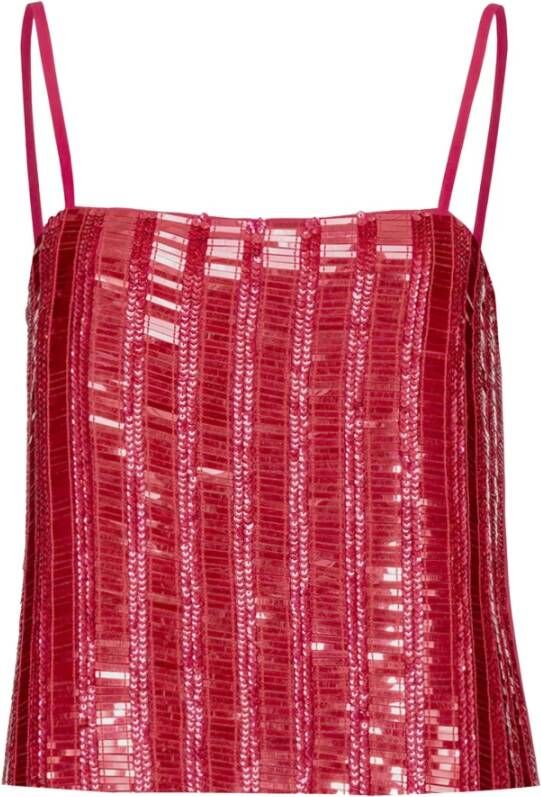 pinko Sleeveless Tops , Rood, Dames