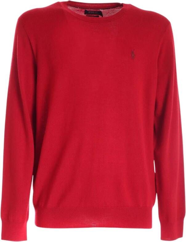 Polo Ralph Lauren Ronde hals gekweek , Rood, Heren