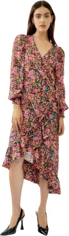 Silvian Heach Midi dress with floral print , Roze, Dames