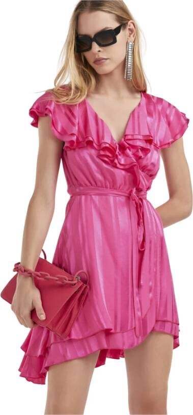 Silvian Heach Portemonnee jurk met rouches , Roze, Dames