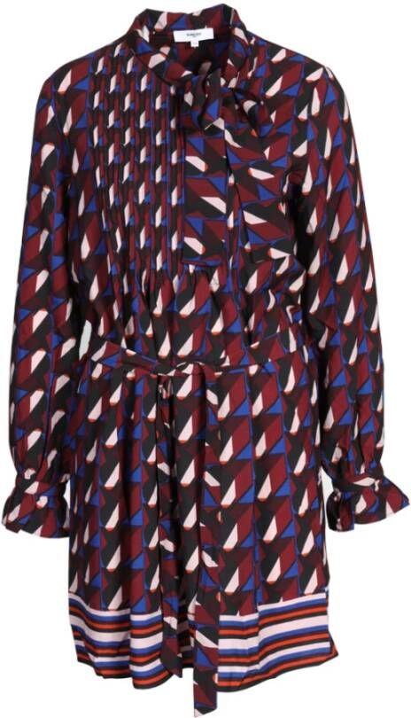 Suncoo Kleed in donkerblauw patroon , Rood, Dames