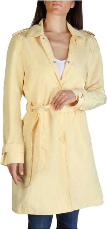Tommy Hilfiger Trenchcoats & Mantels Geel Dames