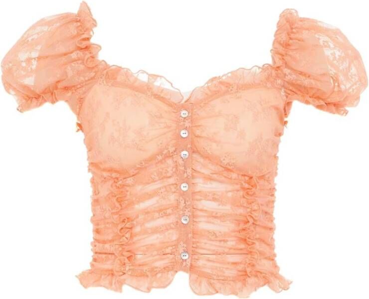 Liu Jo Gedrukte chiffon cocktailjurk , Bruin, Dames