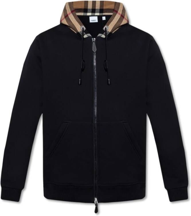 Burberry Willowchk zip door hoodie , Zwart, Dames