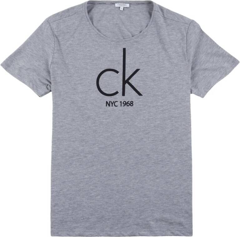 Calvin Klein Ontspannen bemannings shirt , Grijs, Heren