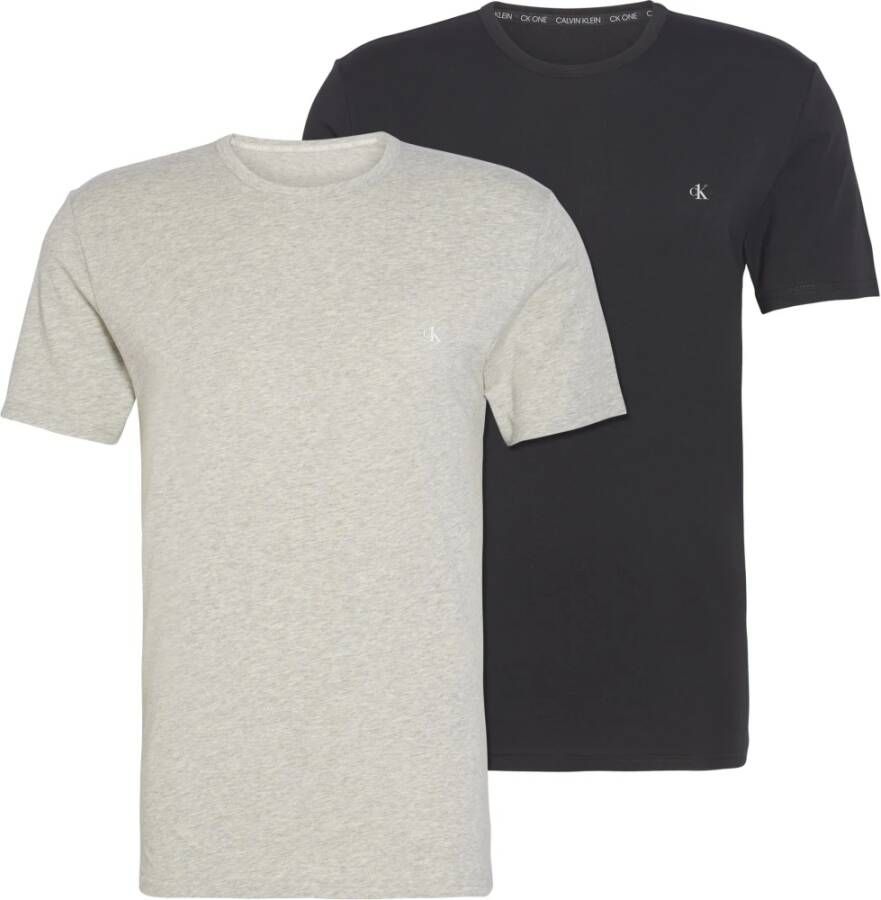 Calvin Klein T shirt crew NEK 2 pack , Grijs, Heren