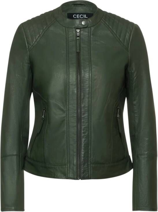 cecil Leren en Suède Jassen Groen Dames