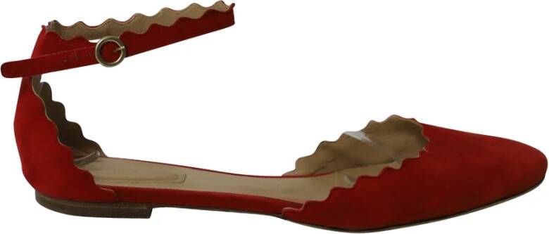Flats Chloé Pre owned, Rood, Dames