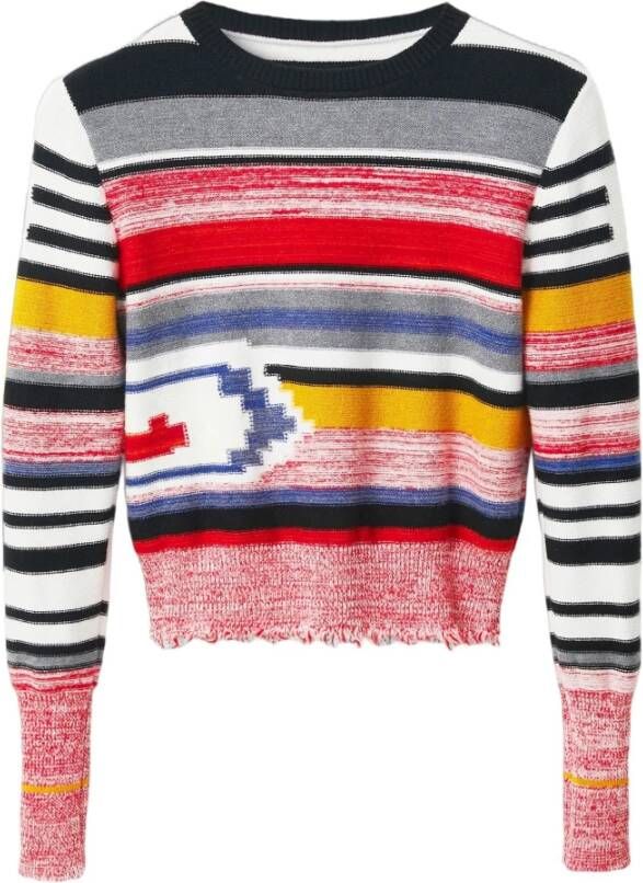 Desigual Ronde hals gekweek , Rood, Dames