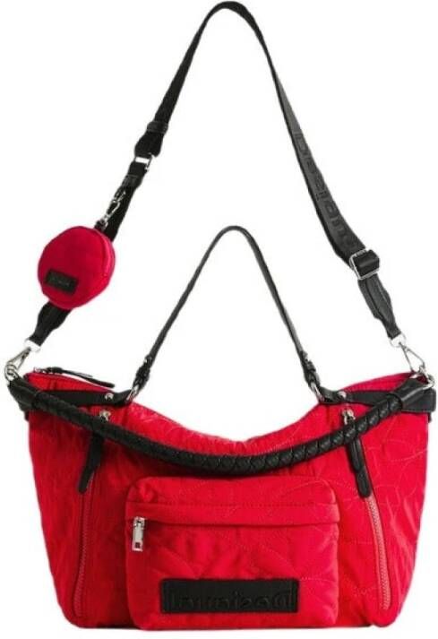 Desigual Bag plain zip pockets , Roze, Dames