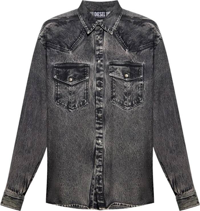 Diesel Alledaagse t shirts , Grijs, Heren