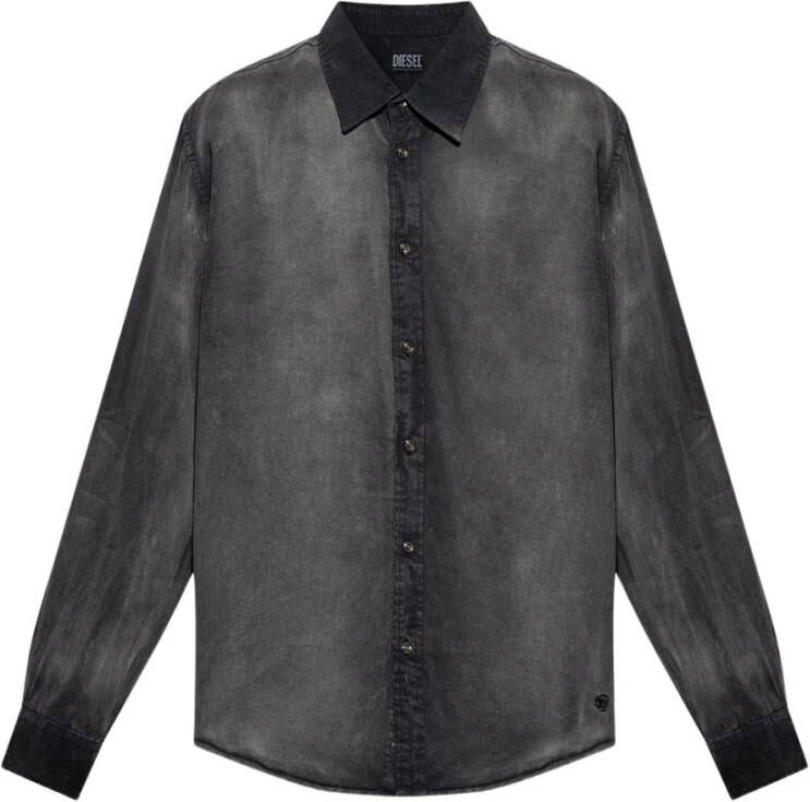 Diesel S Umbe shirt with logo , Grijs, Heren