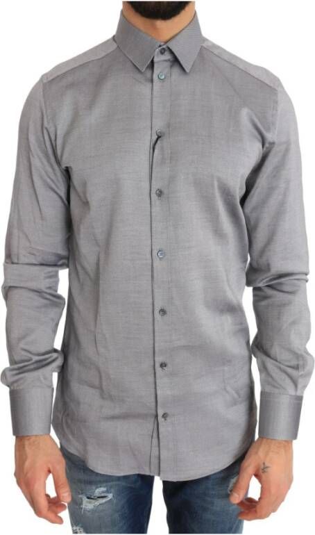 Dolce & Gabbana Casual Overhemden Grijs Heren