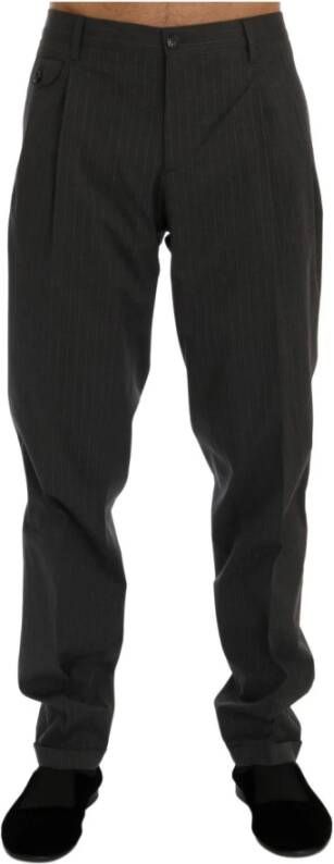 Dolce & Gabbana Gestreepte formele broek , Grijs, Heren