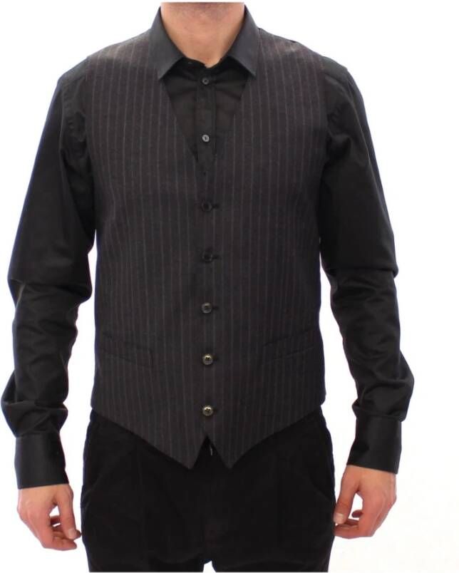 Dolce & Gabbana Vest , Grijs, Heren